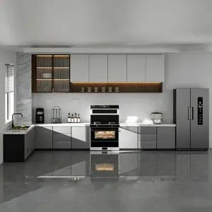 Waterproof & Antibacterial Aluminum Kitchen Cabinets | Custom Built-In Kitchen Solutions